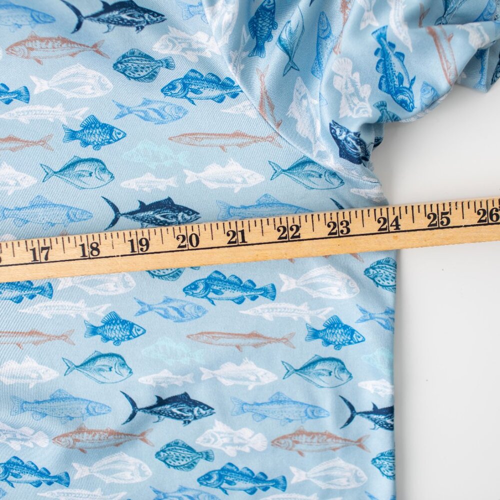 Construct Men’s Polo Shirt XXL Fish Print Quick Dry Performance Short Sleeve - Picture 7 of 7